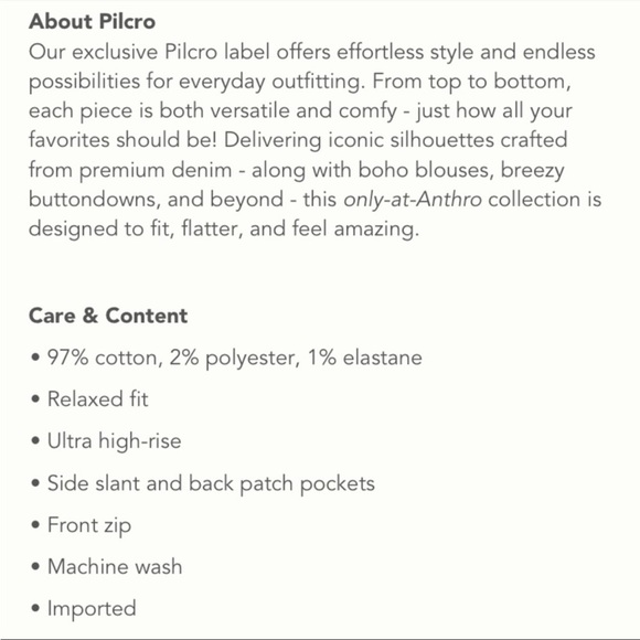 Anthropologie NWT Pilcro The Wanderer Relaxed Jeans Size 25. - Picture 6 of 7